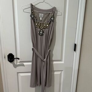 Suzi Chin for Maggy Boutique Embellished Sleeveless Boatneck dress